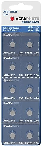 AgfaPhoto Batterie Knopfzelle LR626 AG4 1.5V Alkaline 10 Stück