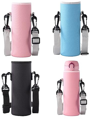 Floatdream 3 Pièces Pochettes Thermiques pour Bouteilles, Housses de Bouteille d'eau Portables avec Sangle, Housse Gourde Isotherme, Portable, Adapté pour Les Voyages, Les Sorties