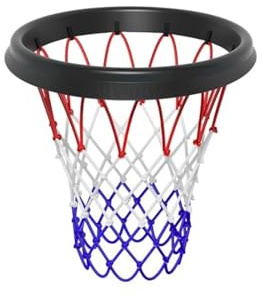 Red de baloncesto portátil de repuesto, red de baloncesto para todo tipo de clima para cilindro de borde de canasta de baloncesto, red de baloncesto universal a prueba de látigo, se adapta a llantas