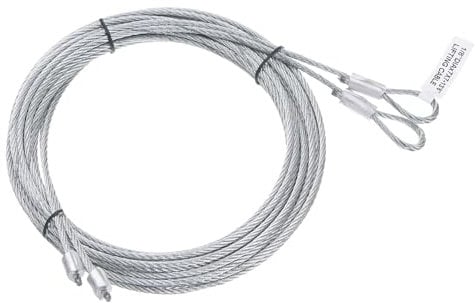 sourcing map 2 Pièces 13,6Ft 4 Mètres Câble de Porte de Garage 3mm de Diamètre Fil de Ressort de Torsion, Acier Galvanisé