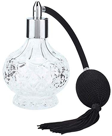 Cocoarm Botella de Perfume de Cristal Vintage, Atomizador Recargable, 80 ml, Vidrio Retro, Portátil, para Perfumes y Aceites