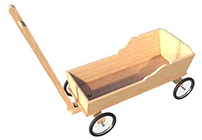 Long Reach Handle Ride Push Cart Wooden Garden Wagon Plans