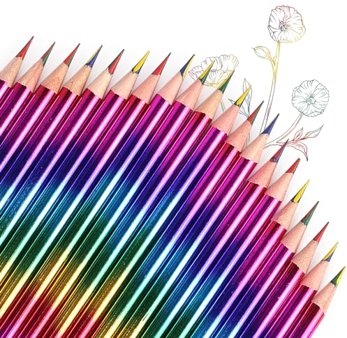 ARDFFA Matite Colorate Arcobaleno 20 Pezzi - 4 In 1 Matite Arcobaleno Per Ragazzi E Ragazze Per Dipingere, Scarabocchiare, Arte - Regalo Per Bambini Per Compleanni, Scuola, Festa Dei Bambini, Natale