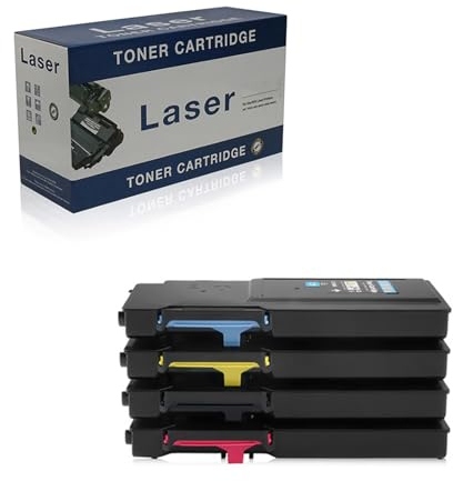 Ineecink Kompatibler Tonerkartuschenersatz Für Dell C2265 593-BBBM 593-BBBN 593-BBBP 593-BBBO Zur Verwendung Mit Dell C2260 C2260DN C2265DNF Drucker, 4Er-Pack,4p