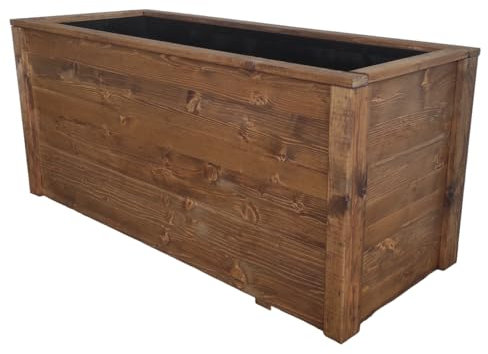 TOTAL WOOD 2012 Jardinera de Madera Maggy para Exterior, Macetero Grande Decorativo con Marcos de 18mm, Varios Tamaños