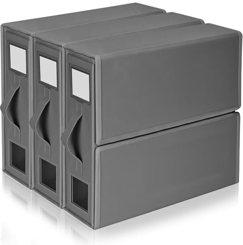 Boic 3 Stück Bettwäsche Organizer, Unterbett Aufbewahrungsbox, Faltbarer Bettwäsche Aufbewahrung Bettkasten Aufbewahrung Unterbettkommoden Für Bettwäsche, Kleidung, Decken (Grau)