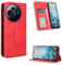 COMAKU Funda con Tapa TCL 50 Pro NXTPAPER 5G, Carcasa Movil Libro Antigolpes con Ranura para Tarjeta - Rojo