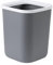 Bote de basura del baño Bote de basura de plástico cuadrado sin tapa con aro de presión for el hogar, la cocina, la oficina, papelera grande o pequeña, color negro, gris y rosa Papelera de cocina(Grey