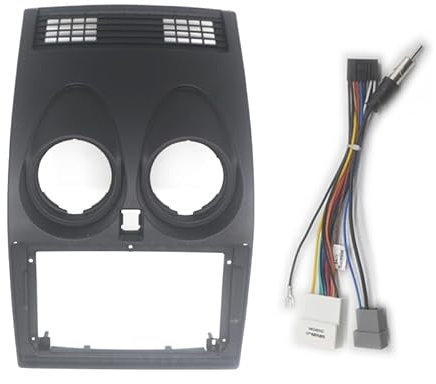 Car Radio Frame 2-Din-Autoradio-Blende/Passend for Nissan Qashqai 2006-2013, Auto-Stereo-Audio-Player, DVD-Panel, Armaturenbrett-Kit, Rahmen, Mittelkonsolenhalter Car Panel Dashboard(Fascia and cabl