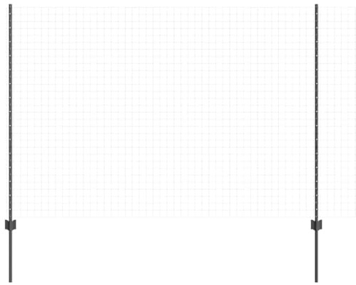 vidaXL Eingebetteter Zaunpfosten 22 Stk. Grau 200 cm