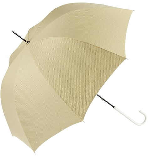 EZPELETA Langer Damen-Sonnenschirm und Regenschirm | Handbuch mit gebogenem Griff | Sonnenschutz UPF 50+, gelb