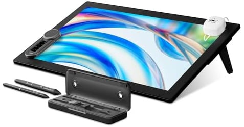 HUION Kamvas Pro 24 Gen3 Tableta Gráfica con Pantalla, 4K Táctil | Monitor 23,8 Pulgadas 99% Adobe RGB, PenTech 4.0, 16384 Niveles, KeyDial Inalámbrico, PC y Mac