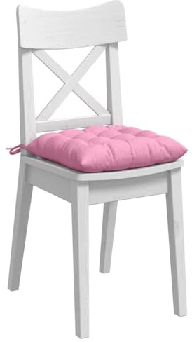 vidaXL Sitzkissen 4 pcs Rosa 40 x 40 x 6 cm Stoff, Wohnzimmer Dekor, quadratische Kissen, gemütliche Polster, strapazierfähige Bezüge, Moderne Wohnstyle