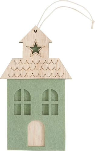 VBS Filzanhänger Haus Deko Anhänger Filz Sperrholz 7x15 cm Einseitig