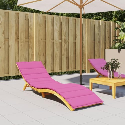 HGBNMER Sonnenliegen-Auflage aus atmungsaktivem Oxford-Gewebe mit weicher Polsterung und rutschfestem Design, 1 Stück in Rosa für Garten und Terrasse
