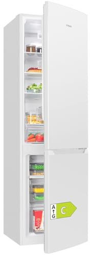 Bomann® Kühlschrank mit Gefrierfach | Energieklasse C | 181cm | NoFrost | 5 Jahre Kompressor-Garantie | Kühl Gefrierkombination No-Frost | Kühlgefrierkombination freistehend | KG 7370 weiß