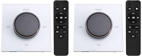 Vjsujehgy 2X 86 Controller Hi-Fi Professionale Intelligente per Musica di Sottofondo Stereo da Parete Mini Amplificatore da Incasso Bluetooth Bianco
