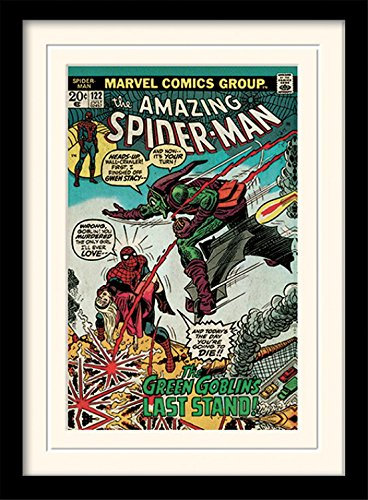1art1 Spider-Man Poster Green Goblin Gerahmtes Bild Mit Edlem Passepartout | Wand-Bilder | Im Bilderrahmen 40x30 cm
