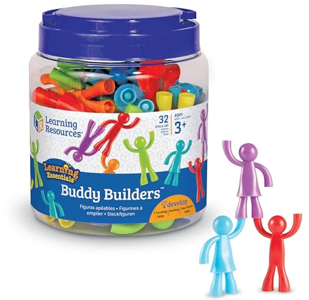 Learning Resources Buddy Builders, Fine Motor, Hand Eye Coordination Toy, 32 Pieces, Ages 3+