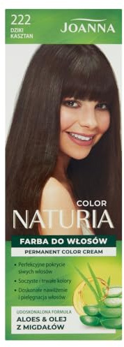 Joanna Naturia Color Haarfarbe für Frauen - Sorgt für Lang Anhaltende Farbe - Enthält Aloe vera und Mandelöl - Attraktive und Tiefe Haarfarbe - Farbe Wildkastanie
