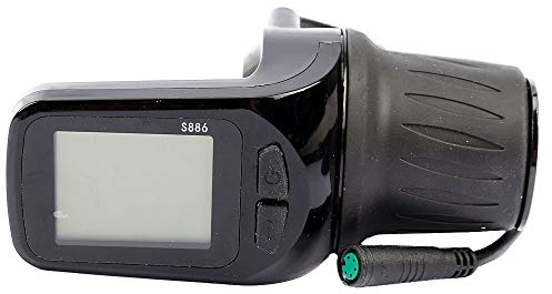 Gasgriff und digitales Tachometer für einen Mach1 Elektro Scooter Modell-6B Ersatzteil Lenker Handgriff Tacho Griffe ab 10/2018