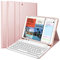 FINTIE Tastatur Hülle für iPad Air 10.5 2019 (3. Generation) / iPad Pro 10.5 2017, Soft TPU Rückseite Schutzhülle mit Pencil Halter, magnetisch Abnehmbarer QWERTZ Tastatur, Roségold
