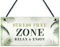 RED OCEAN Whirlpool-Schild im Shabby-Chic-Stil, Stress-Free-Zone-Design, Gartenhaus-Schild