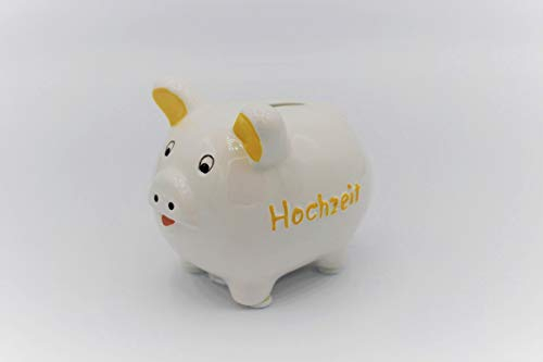 Spardose SparschweinHochzeit Keramik klein ca. 9x8x8 cm