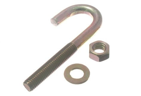 6 x Hook Roofing Bolt FIXINGS M8 X 80MM ZY ZINC Plated Rust Resistant