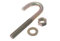 6 x Hook Roofing Bolt FIXINGS M8 X 80MM ZY ZINC Plated Rust Resistant