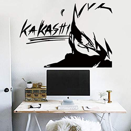 Autocollant Mural Autocollant Mural De Personnage D'Anime Kakashi Naruto 58x45cm Stickers Muraux Pour La DéCoration IntéRieure