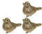 Clip on Robins, Set of 3 Clip on Glittery Birds for your Christmas Tree or Craft Clip Anywhere Choose Gold, Silver or Red (Gold)
