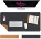 Vicloon Doppelseitig Schreibtischunterlage, 90×43cm Laptop Tischunterlage mit Eco Kork und Anti Rutsch Beschichtung, PU-Schreibtischmatte für Büro und Zuhause - Schwarz
