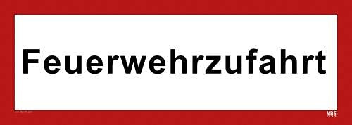 Schild Feuerwehrzufahrt 590x210mm ALU 3mm