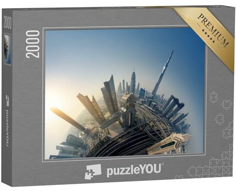 puzzleYOU: Puzzle 2000 Teile „Dubai Skyline, Little Planet Effekt“ – aus der Puzzle-Kollektion Arabien