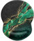 ITNRSIIET Tapis de Souris Ergonomique avec Repose-Poignet en Gel, Tapis de Souris de Jeu avec Tissu Lycra, Base antidérapante en polyuréthane pour Ordinateur, Ordinateur Portable, marbre Vert doré