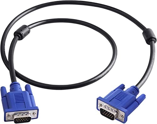 Auroh Câble VGA vers VGA 1,5 m 15 broches 1080p Full HD SVGA/VGA mâle vers mâle pour ordinateur, PC, ordinateur portable, TV, projecteurs