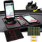 4 in 1 Tappetino Antiscivolo per Auto,360° Telefono Luminoso Tappetino Porta Cellulare Auto con Targa Auto,2 Bacchette Aromatiche,Antiscivolo Auto Cruscotto,Tappetino Antiscivolo per Smartphone