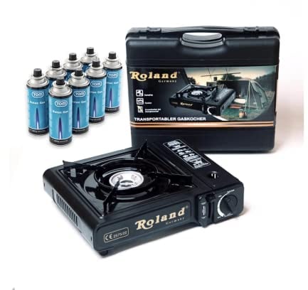 Roland Transportabler Gaskocher Camping mit Transporttasche