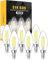 tuare E14 LED Light Bulb, 4W 400 Lumens E14 LED Light Bulb Cool White 6000K, 40W Equivalent SES Small Edison Screw Light Bulbs, CRI 80 Candle Bulb, Non Dimmable - Pack of 6