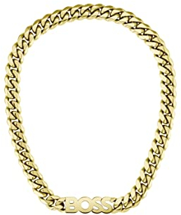 BOSS Jewelry Men's KASSY Collection Chain Necklace in Yellow Gold with a Charm - 1580442