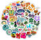 Baokuan 50pcs Cartoon Hawaii Tropical Beach Sticker Sommer Hibiskus DIY Toys Laptop Skateboard Gepäck Helm Aufkleber