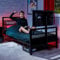 X-Rocker Basecamp TV Gaming Bed with Rotating TV Mount, Storage and Cable Management, Single 3ft Low Sleeper Bedstead, Metal Frame, Kids Bedroom, Up to 32'' TV Supported with Mattress Included - Black