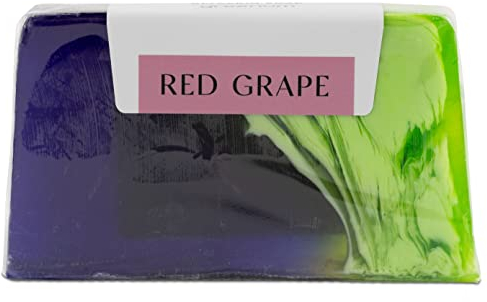 Rote Trauben Seifen, Blockseife, Naturseife mit Duft, vegan, festes Duschgel, für alle Hauttypen, Soap Bar für Gesicht, Körper, Haare, 100 Gramm
