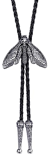 Batiyeer Bolo-Krawatte für Herren, Western-Bolo-Krawatte, Cowboy-Krawatte, Accessoires, Punk, Retro, Unisex-Schmuck für Männer und Frauen, Schwarz, approx. 1.57 x 1.26 inches