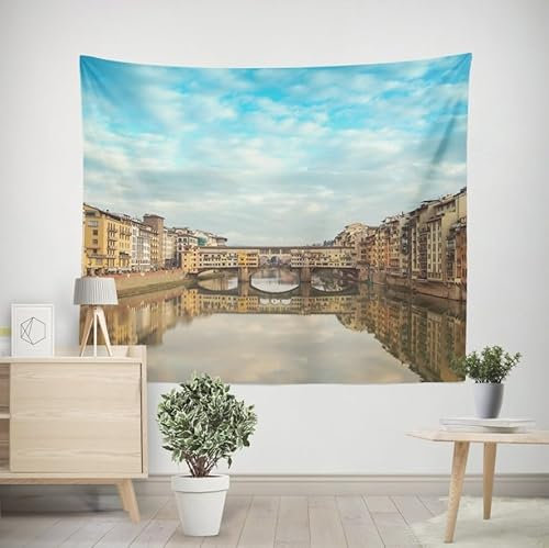 Tapisserie Murales Papier Peint Uni Tenture Murale Grande Taille Ville Tapisserie De Mur Peinture Murale Décorative Décoration Murale pour Le Salon et la Chambre 150x130cm