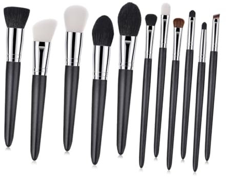 POPETPOP 11 Pièces Brochas Para Maquillaje Pinceaux De Maquillage En Poils De Chèvre Produits De Beauté Pinceaux De Maquillage Bling En Bois Manquer Nacré Pinceau Cosmétique