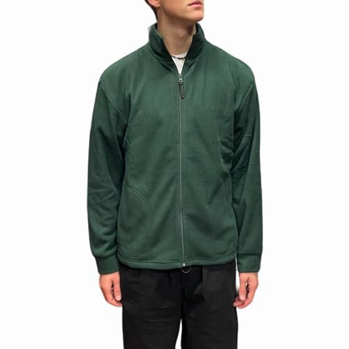 La Primula Verde Felpa Pile Uomo Invernale 270 grammi con Zip, Ideale Termica Uomo in periodi Invernali, Sotto Giacca Sci, Piumino, Lavoro, Giubbotto, M L XL XXL (Double Extra Large, Verde Bosco)