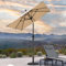 PURPLE LEAF Parasol de Jardin Exterieur Inclinable 180 x 180 cm, Parasol Balcon avec 8 Baleines et Mât Central en Aluminium Toile Protection UV pour Balcon Terrasse Patio, Kaki