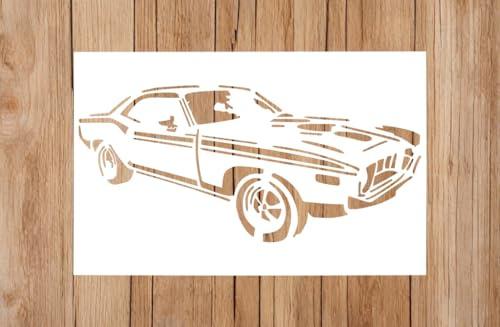 4x 8.5 Car Stencil | Inspirational Street Art Graffiti Vintage Car Stencils for Painting on Wood, Glass, Wall, Rock, Fabric, Walls, Canvas, Glassware | Car Stencils